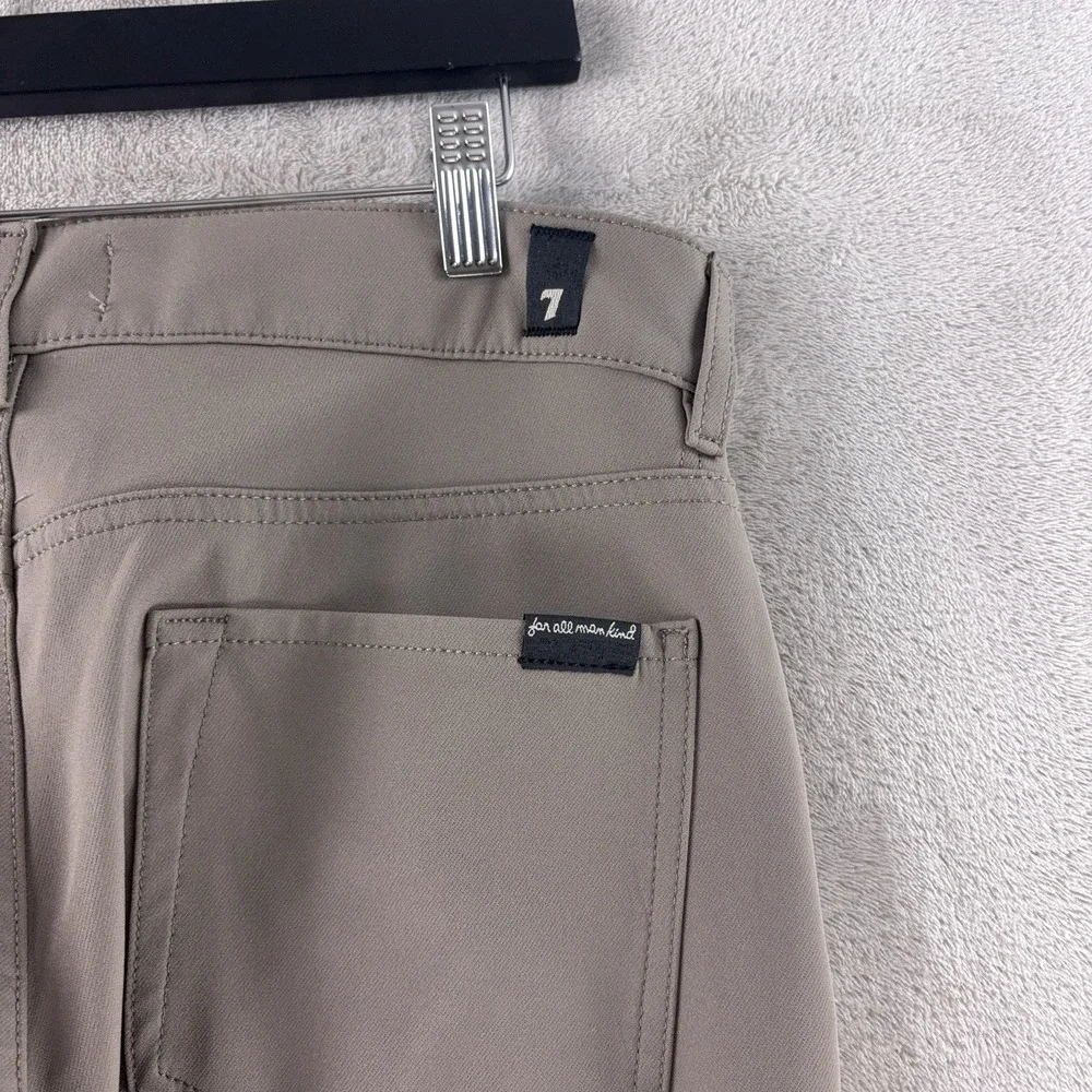 7‎ For All Mankind Slimmy Tapered Pants Mens Size 32x30 Brown Stretch Casual